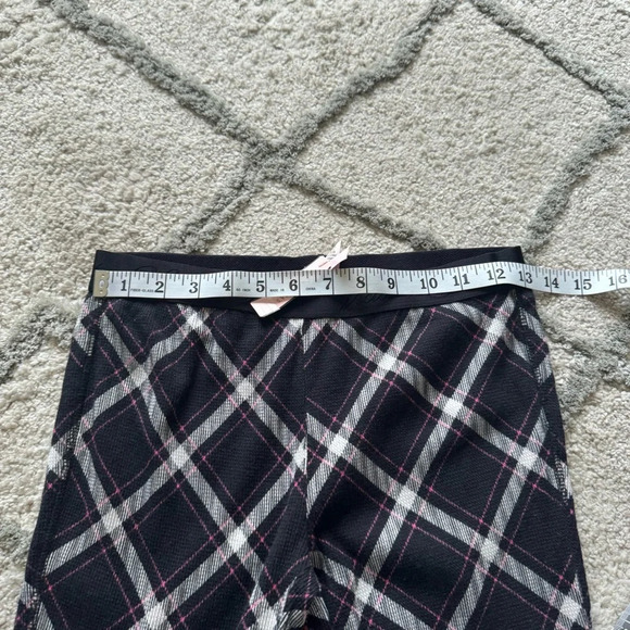 Victoria’s Secret pajama set thermal top pants plaid black pink XS new - Picture 8 of 10